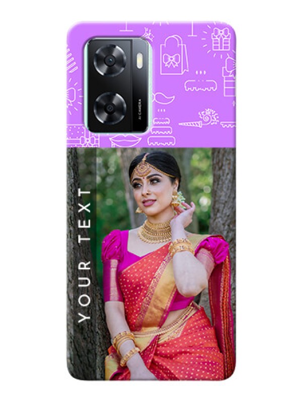 Custom Oppo A77s Personalized Phone Cases: Birthday Icons Design