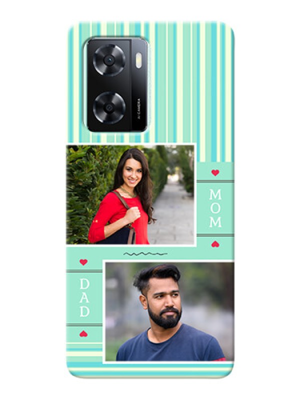 Custom Oppo A77s custom mobile phone covers: Mom & Dad Pic Design