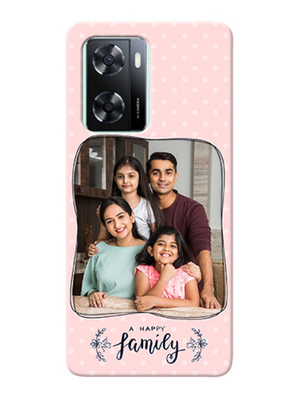 Custom Oppo A77s Personalized Phone Cases: Family with Dots Design