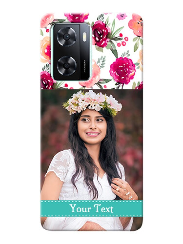 Custom Oppo A77s Personalized Mobile Cases: Watercolor Floral Design