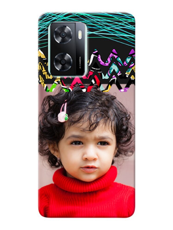 Custom Oppo A77s personalized phone covers: Neon Abstract Design