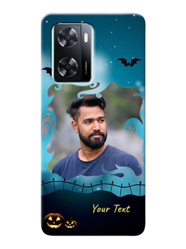 Custom Oppo A77s Personalised Phone Cases: Halloween frame design