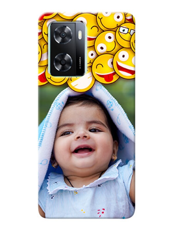 Custom Oppo A77s Custom Phone Cases with Smiley Emoji Design