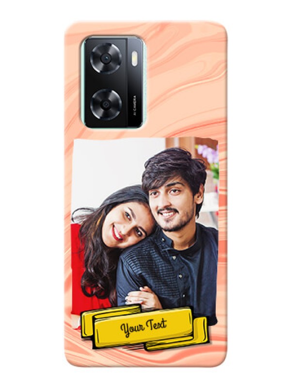 Custom Oppo A77s Customized Phone Cases: Marble Texture Design