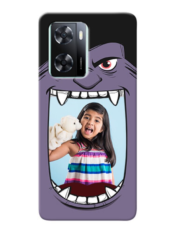 Custom Oppo A77s Personalised Phone Covers: Angry Monster Design