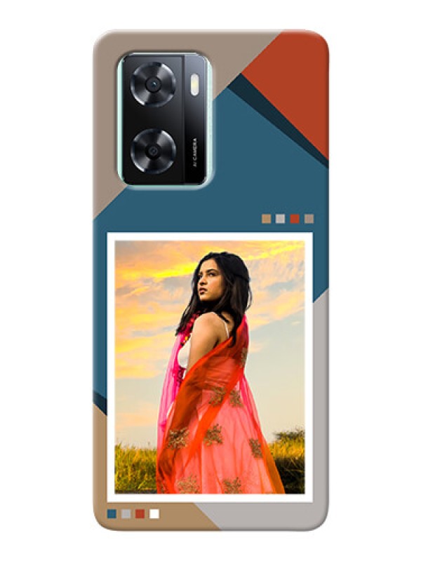 Custom Oppo A77S Mobile Back Covers: Retro color pallet Design