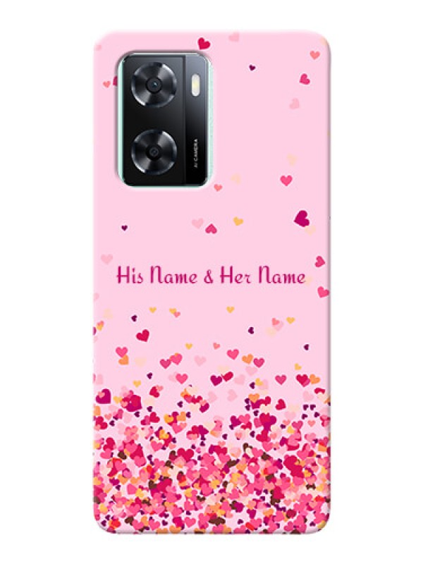 Custom Oppo A77S Phone Back Covers: Floating Hearts Design