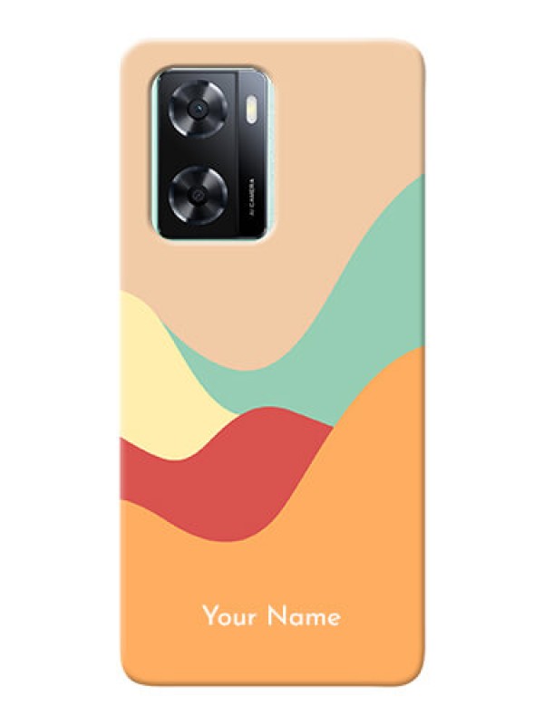 Custom Oppo A77S Custom Mobile Case with Ocean Waves Multi-colour Design