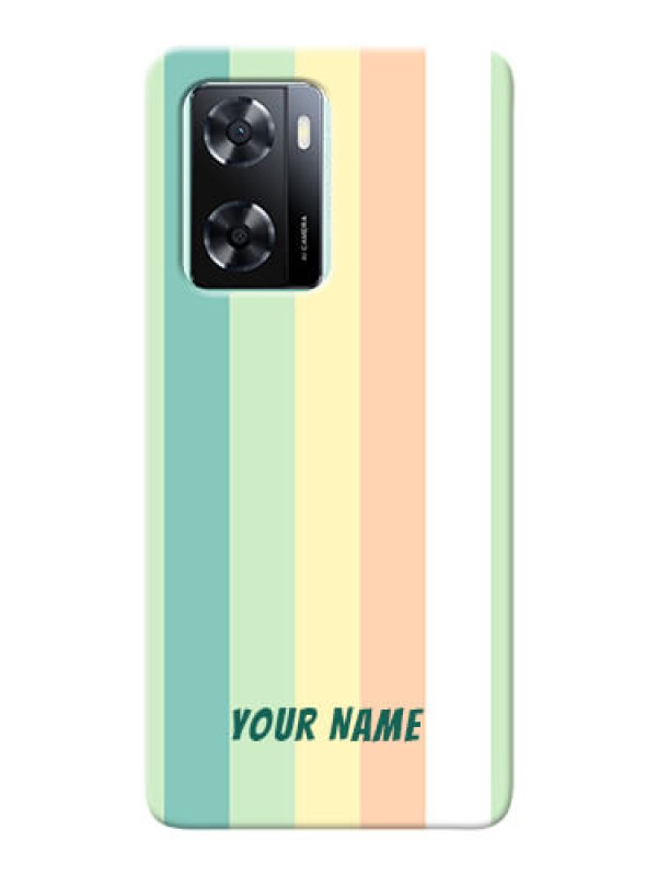 Custom Oppo A77S Back Covers: Multi-colour Stripes Design