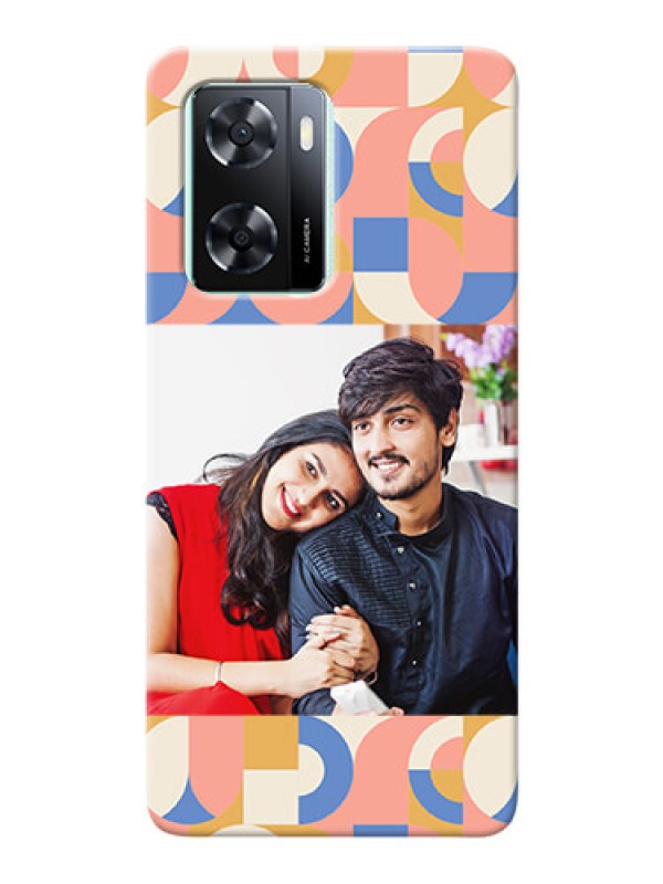 Custom Oppo A77S Custom Phone Covers: Semi-circle Maze Pattern Design