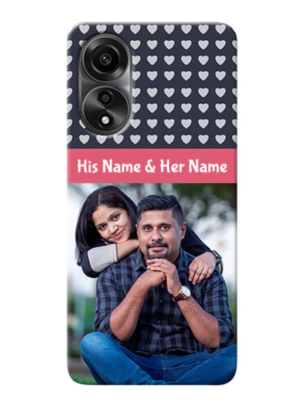 Custom Oppo A78 4G Custom Mobile Case with Love Symbols Design