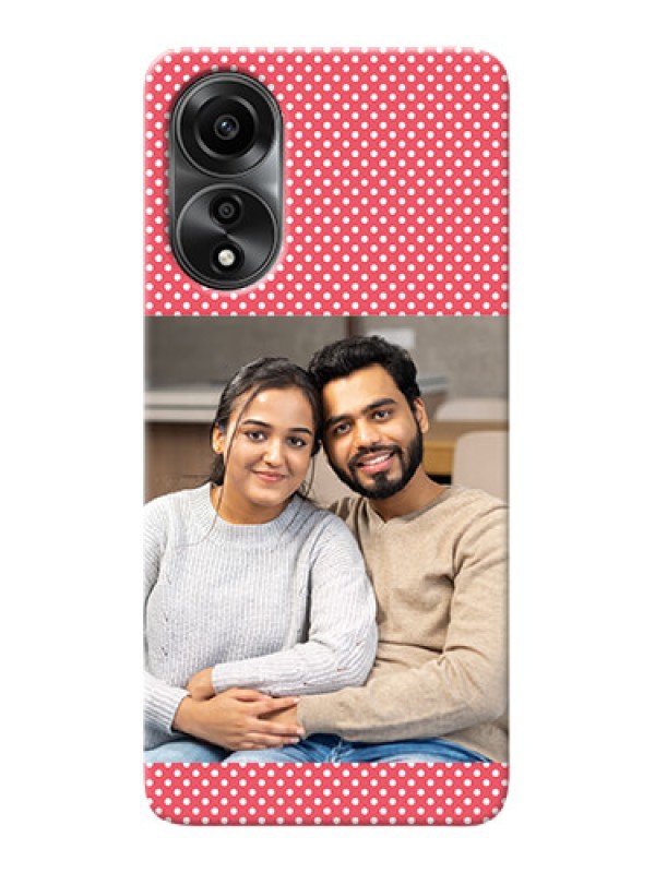 Custom Oppo A78 4G Custom Mobile Case with White Dotted Design