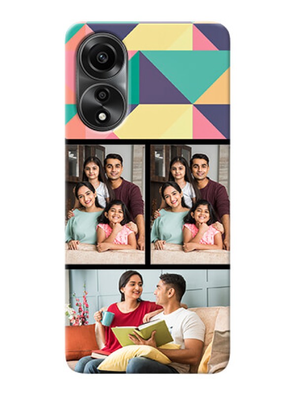 Custom Oppo A78 4G personalised phone covers: Bulk Pic Upload Design