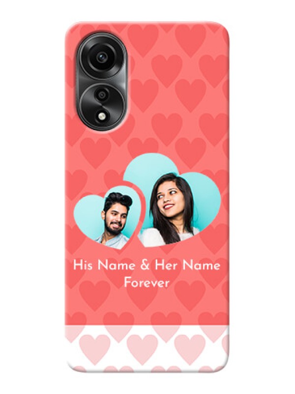 Custom Oppo A78 4G personalized phone covers: Couple Pic Upload Design