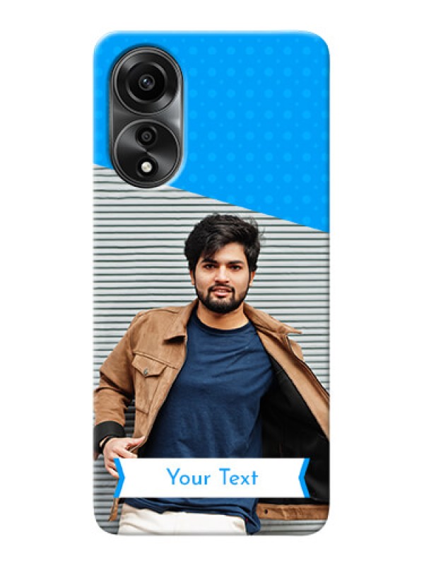 Custom Oppo A78 4G Personalized Mobile Covers: Simple Blue Color Dotted Design