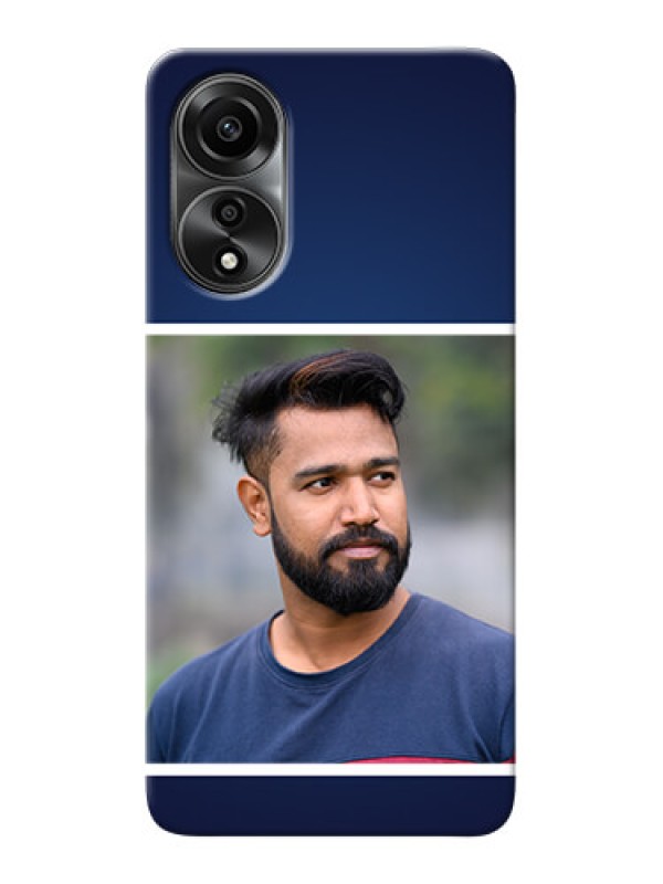 Custom Oppo A78 4G Mobile Cases: Simple Royal Blue Design