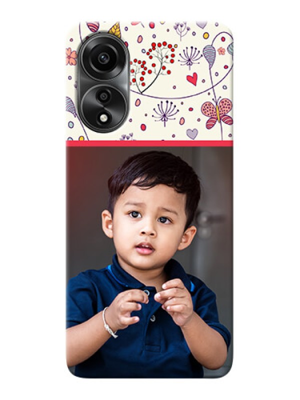 Custom Oppo A78 4G phone back covers: Premium Floral Design