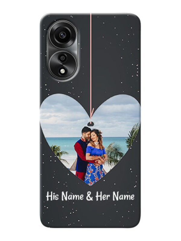 Custom Oppo A78 4G custom phone cases: Hanging Heart Design
