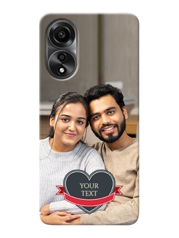 Custom Oppo A78 4G mobile back covers online: Just Married Couple Design