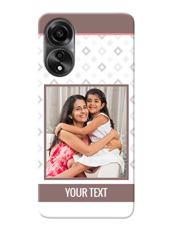 Custom Oppo A78 4G custom back covers: Simple Diamond Design