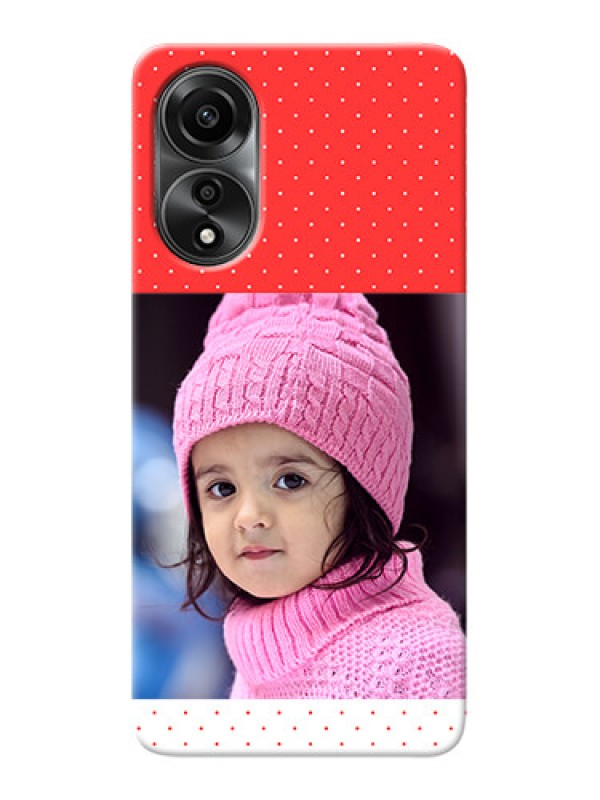 Custom Oppo A78 4G personalised phone covers: Red Pattern Design