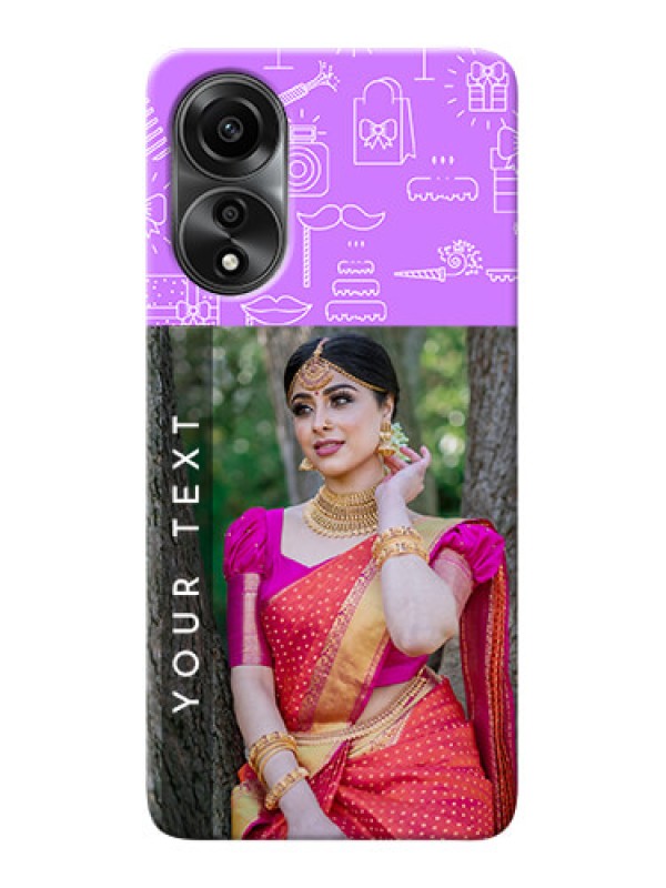 Custom Oppo A78 4G Personalized Phone Cases: Birthday Icons Design