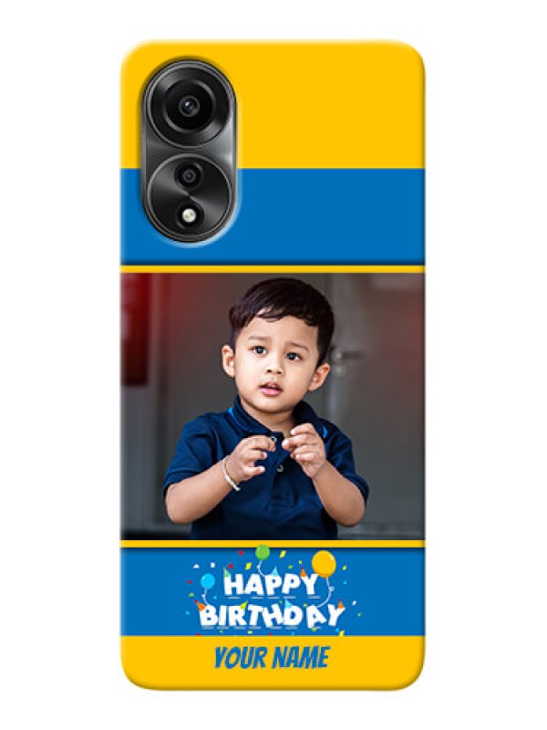 Custom Oppo A78 4G Mobile Back Covers Online: Birthday Wishes Design