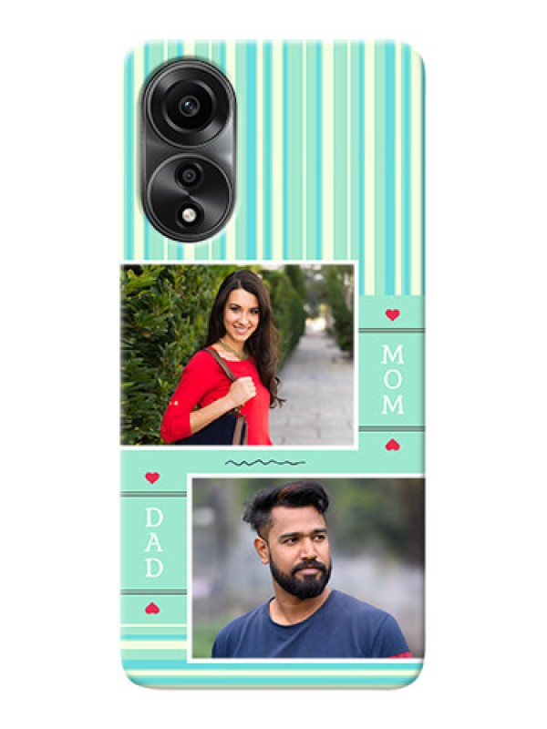 Custom Oppo A78 4G custom mobile phone covers: Mom & Dad Pic Design