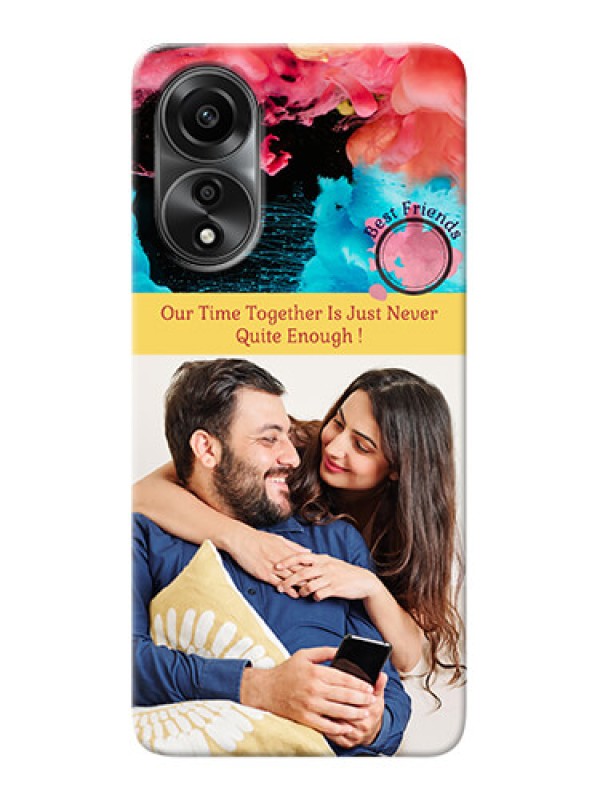 Custom Oppo A78 4G Mobile Cases: Quote with Acrylic Painting Design