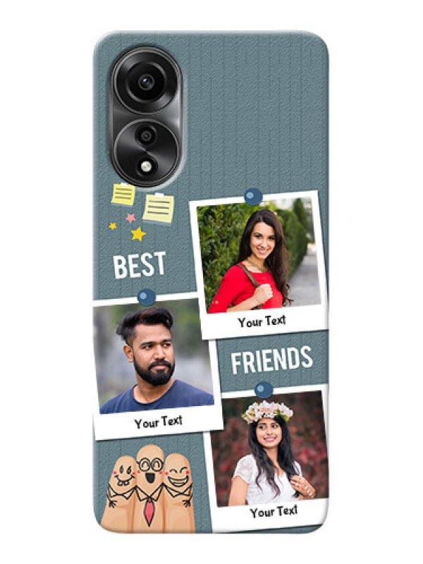 Custom Oppo A78 4G Mobile Cases: Sticky Frames and Friendship Design
