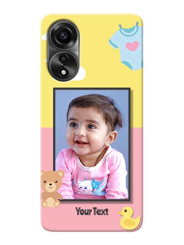 Custom Oppo A78 4G Back Covers: Kids 2 Color Design