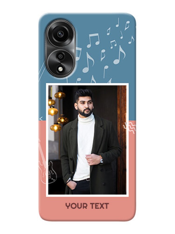 Custom Oppo A78 4G Phone Back Covers with Color Musical Note Design