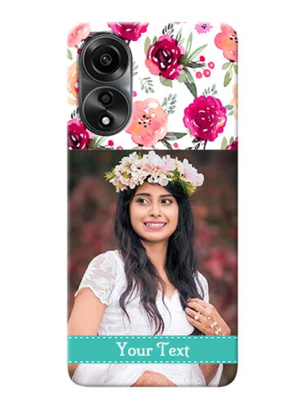 Custom Oppo A78 4G Personalized Mobile Cases: Watercolor Floral Design