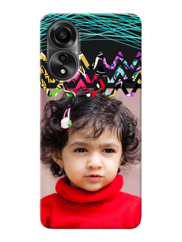 Custom Oppo A78 4G personalized phone covers: Neon Abstract Design