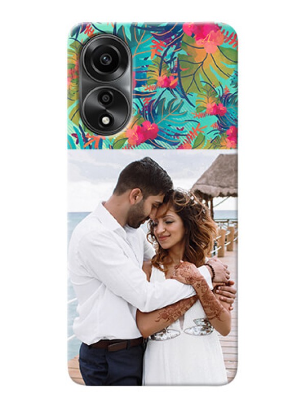 Custom Oppo A78 4G Personalized Phone Cases: Watercolor Floral Design