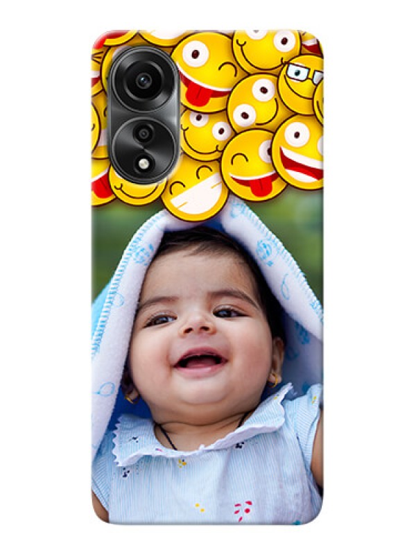 Custom Oppo A78 4G Custom Phone Cases with Smiley Emoji Design