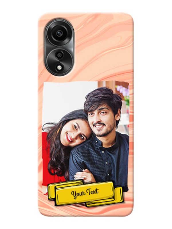 Custom Oppo A78 4G Customized Phone Cases: Marble Texture Design