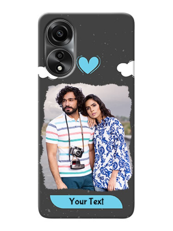 Custom Oppo A78 4G Mobile Back Covers: splashes with love doodles Design