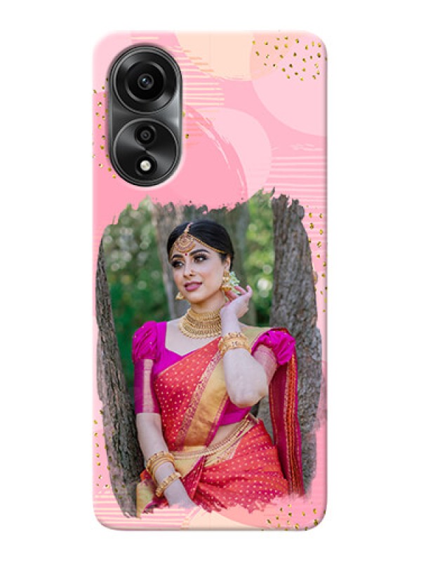 Custom Oppo A78 4G Phone Covers for Girls: Gold Glitter Splash Design