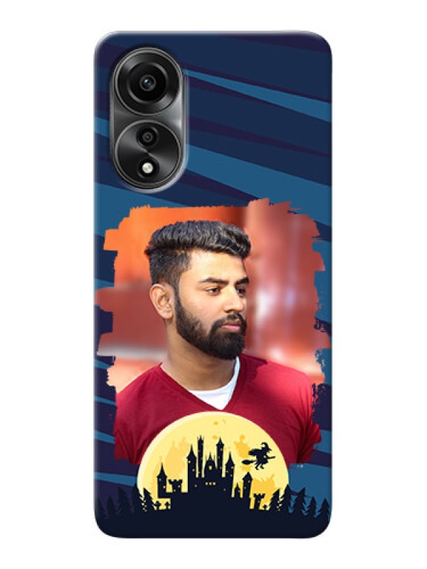 Custom Oppo A78 4G Back Covers: Halloween Witch Design