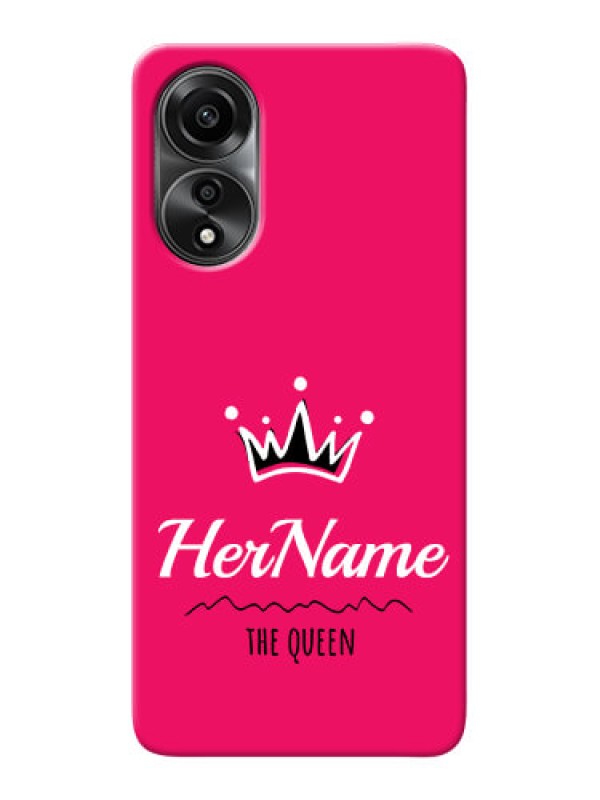 Custom Oppo A78 4G Queen Phone Case with Name