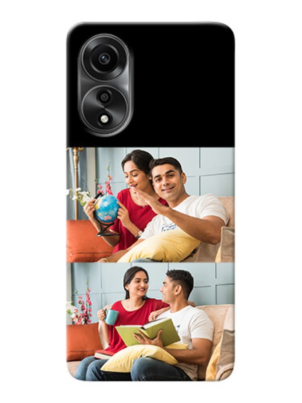 Custom Oppo A78 4G 2 Images on Phone Cover