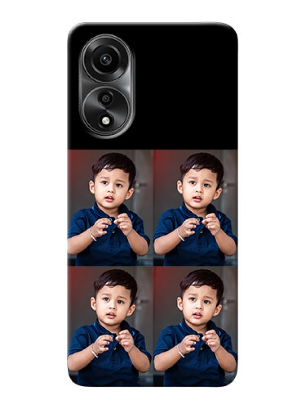 Custom Oppo A78 4G 4 Image Holder on Mobile Cover