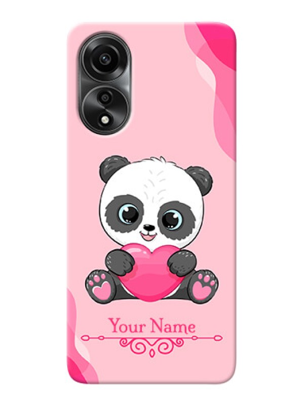 Custom Oppo A78 4G Custom Mobile Case with Cute Panda Design