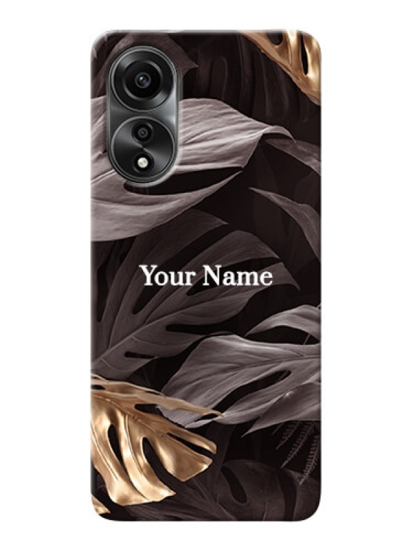 Custom Oppo A78 4G Personalised Phone Case with Wild Leaves digital paint Design