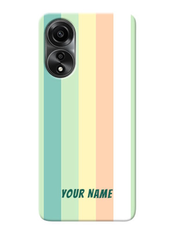 Custom Oppo A78 4G Photo Printing on Case with Multiwithcolour Stripes Design