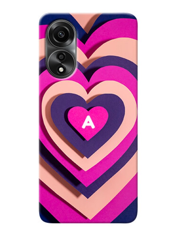 Custom Oppo A78 4G Custom Mobile Case with Cute Heart Pattern Design
