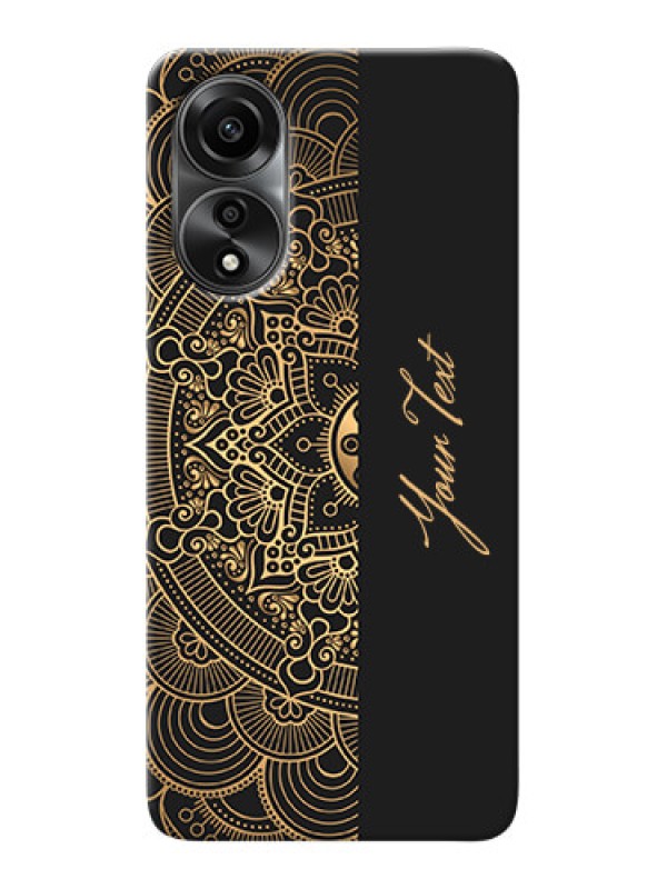 Custom Oppo A78 4G Photo Printing on Case with Mandala art with custom text Design