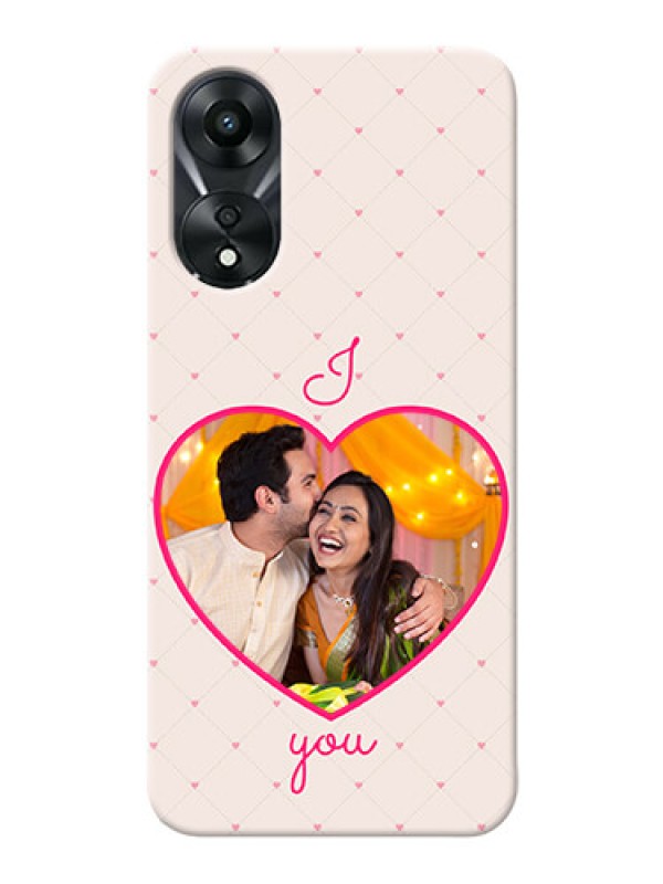 Custom Oppo A78 5G Personalized Mobile Covers: Heart Shape Design