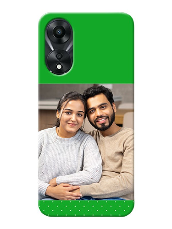 Custom Oppo A78 5G Personalised mobile covers: Green Pattern Design